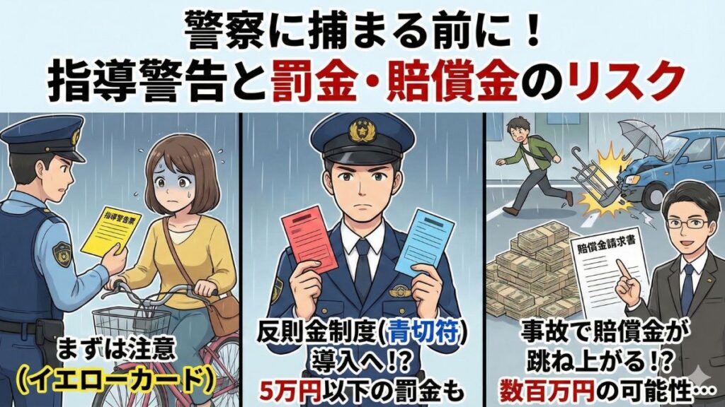 警察に捕まる前に知りたい指導警告と罰金の内容