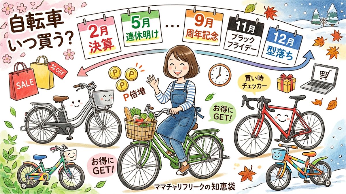 自転車が安い時期はいつ？セールや型落ちを狙うお得な買い方