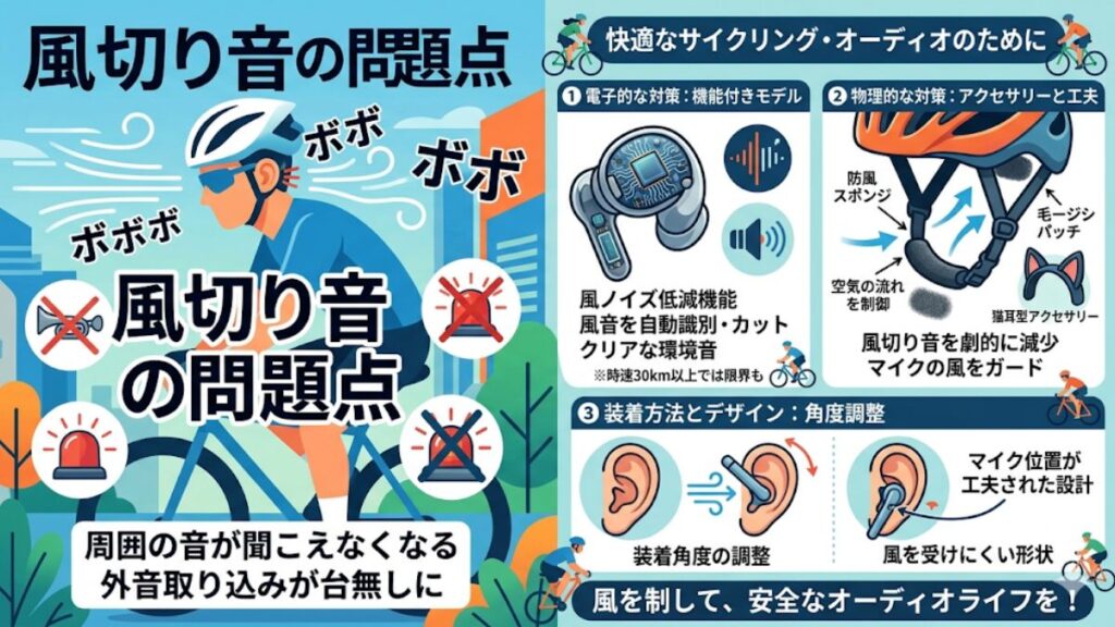自転車でイヤホンの外音取り込みを快適に使う技術的最適解