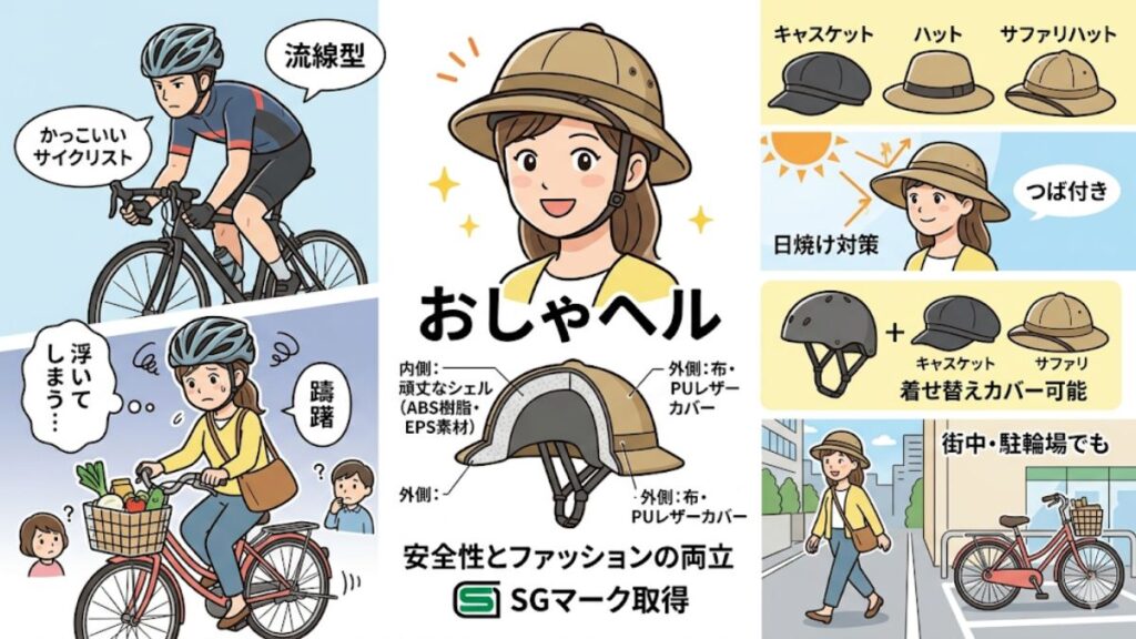 帽子型などおしゃれで安全な最新モデルの活用