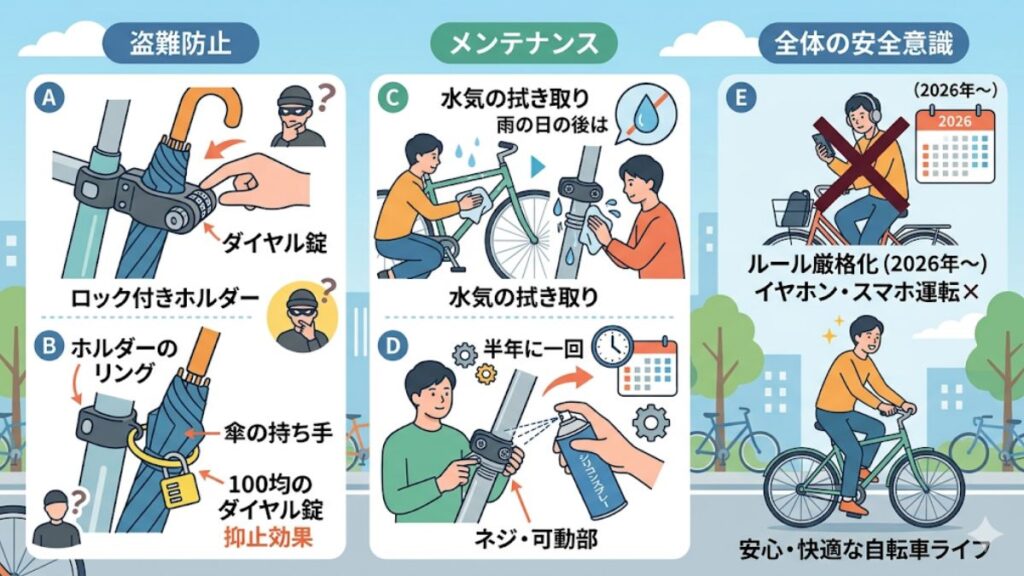 盗難防止やメンテナンスで傘を安全に管理するコツ