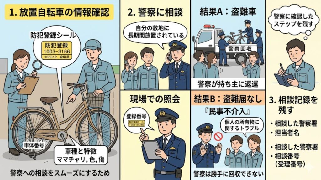 警察への盗難照会と防犯登録による所有者特定の実務