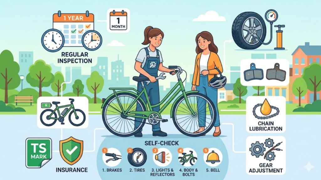 自転車の点検頻度は？安全に長く乗るためのメンテナンス目安