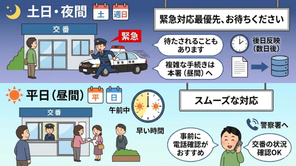 土日や夜間の対応状況と窓口受付時間の注意点