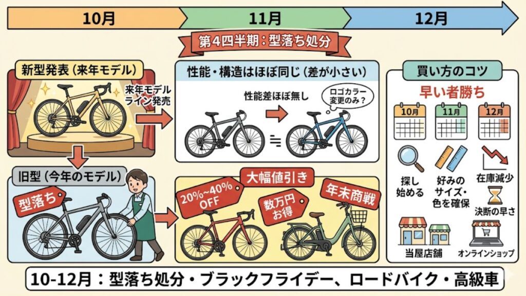 10月から12月は型落ちモデルの在庫処分が本格化する