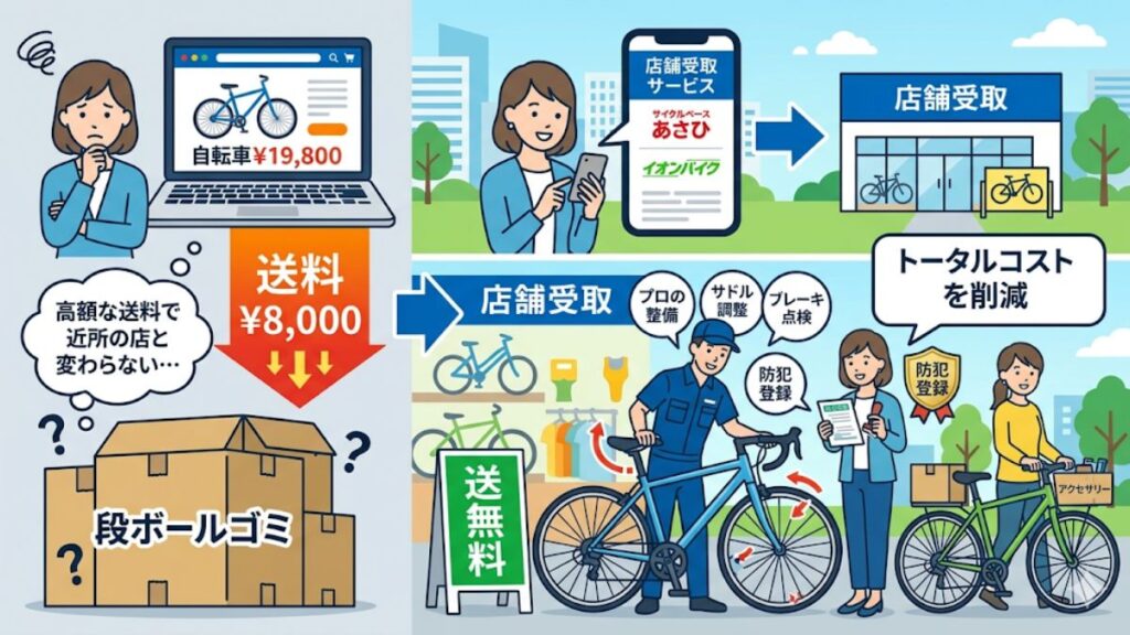 送料を抑える店舗受取サービスでトータルコストを削減