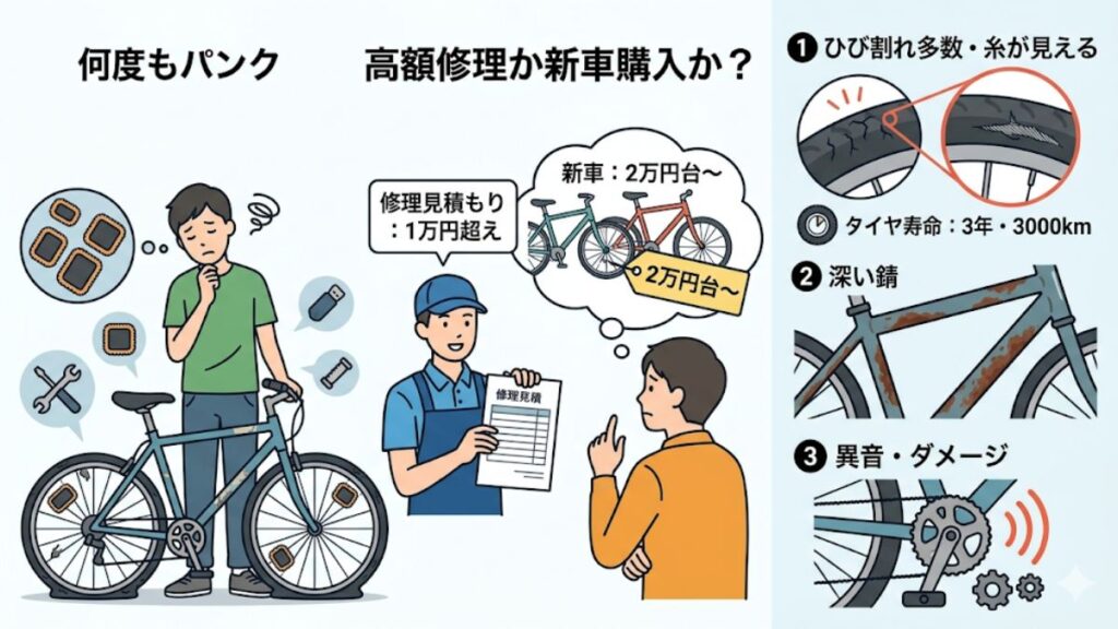 修理ではなく買い替えを検討すべき判断基準