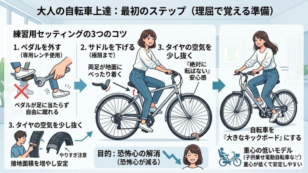自転車に乗れない大人が短期間で上達する練習のコツ