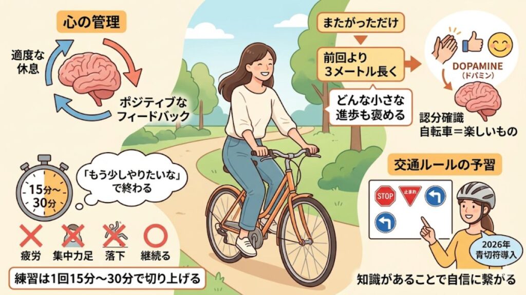 挫折をせずに練習を継続するためのメンタル術