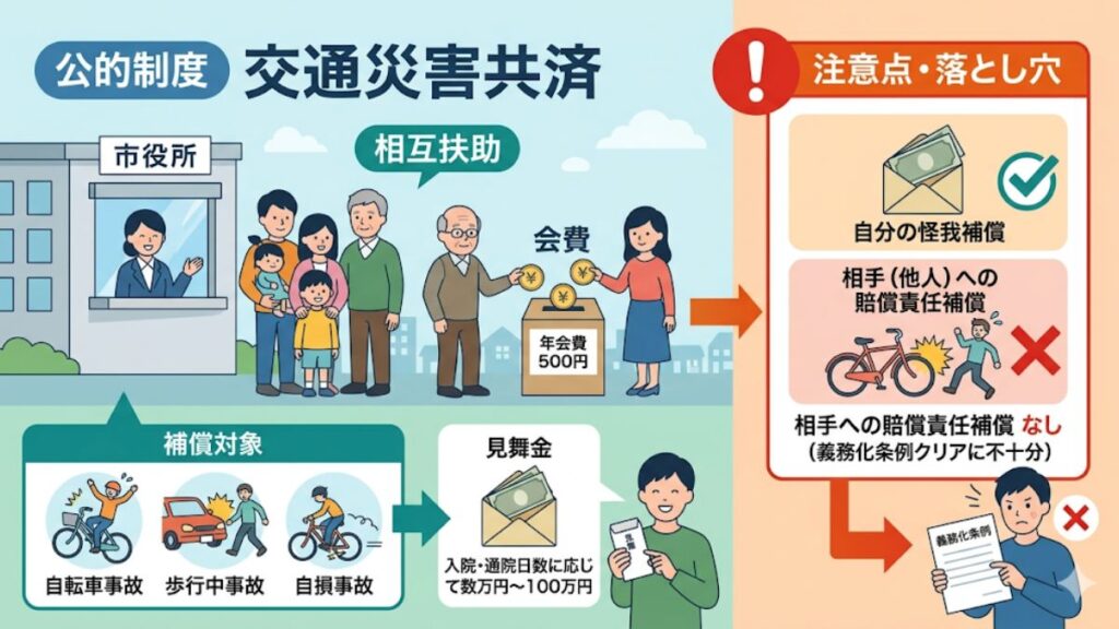 自転車保険の年間500円プランの実態と注意点