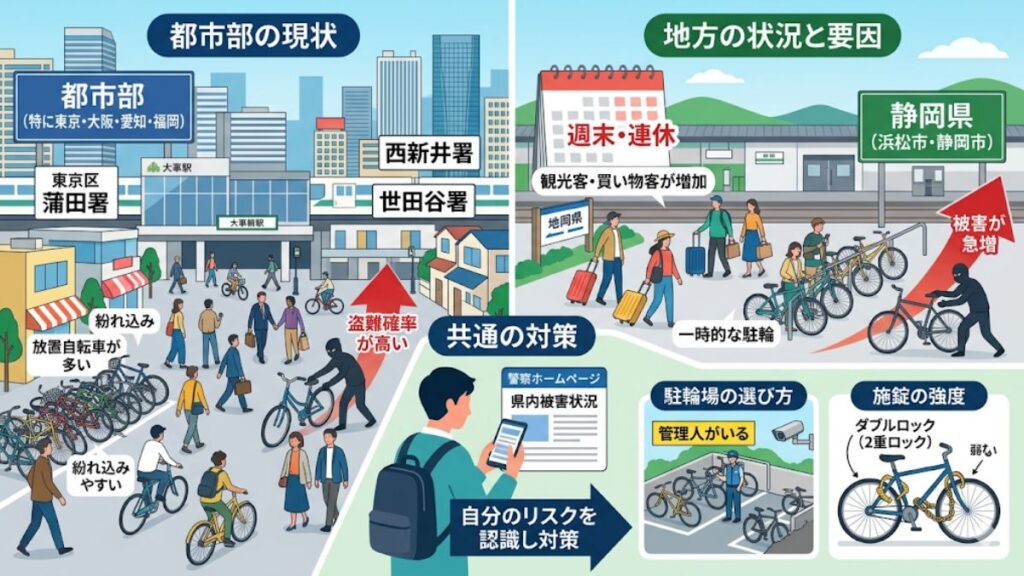 被害が多い地域ランキングと都道府県ごとの発生格差