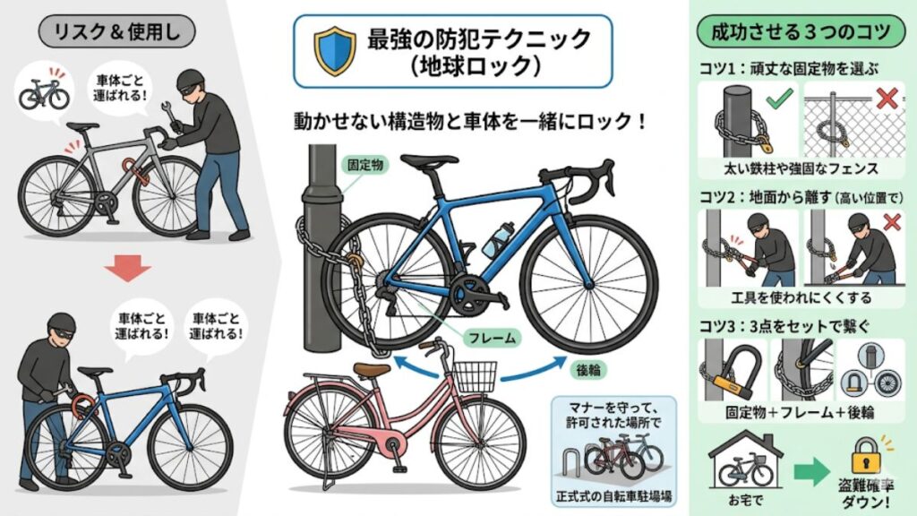 自転車が盗まれる確率を最小限に抑える最強の防犯対策