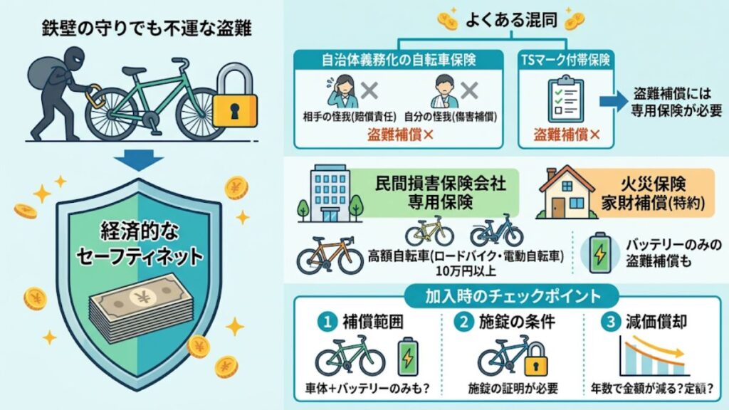 万が一の盗難被害を補償する自転車保険の選び方