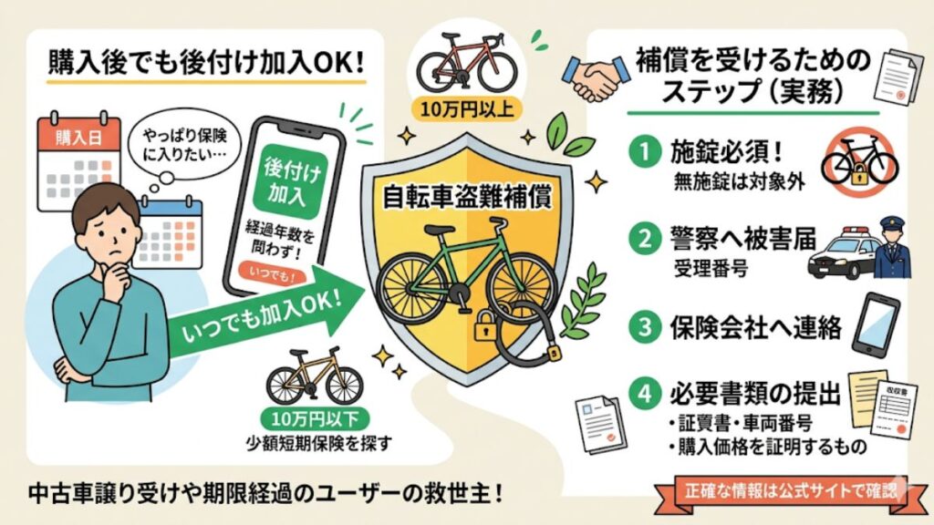 自転車の保険で盗難時の損失を確実に補填する実務